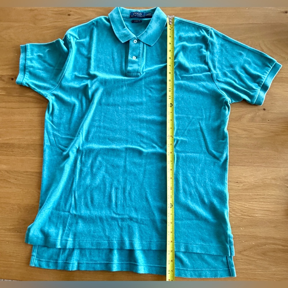 Polo by Ralph Lauren Men’s Turquoise Polo with Yellow Pony - Picture 5 of 6